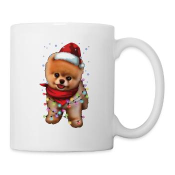 Weihnachten Pommerscher Liebhaber Weihnachten Hundegeschenk - Tasse - Weiß - Rechts