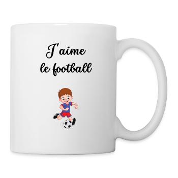 Ich liebe Fußball - Tasse - Weiß - Rechts