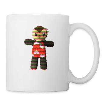 Retro Kuscheltier Affe - Tasse - Weiß - Rechts