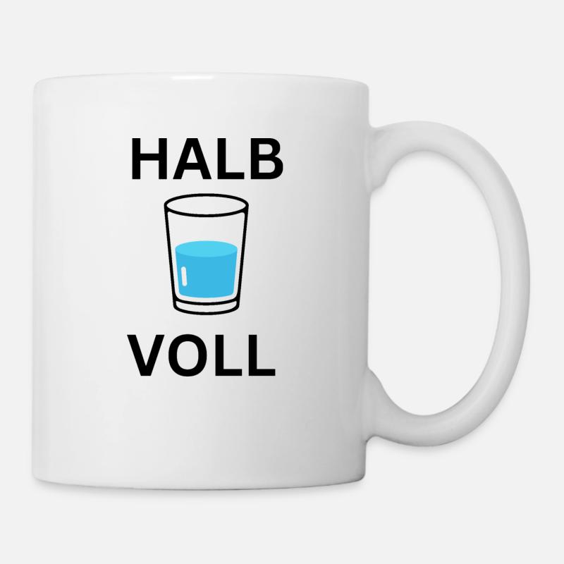 Glashalbvoll - Tasse - Weiß