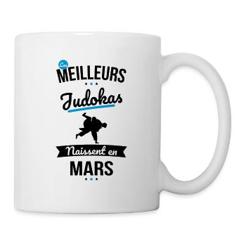 Les meilleurs judokas naissent en Mars - Mug blanc - blanc - Droite