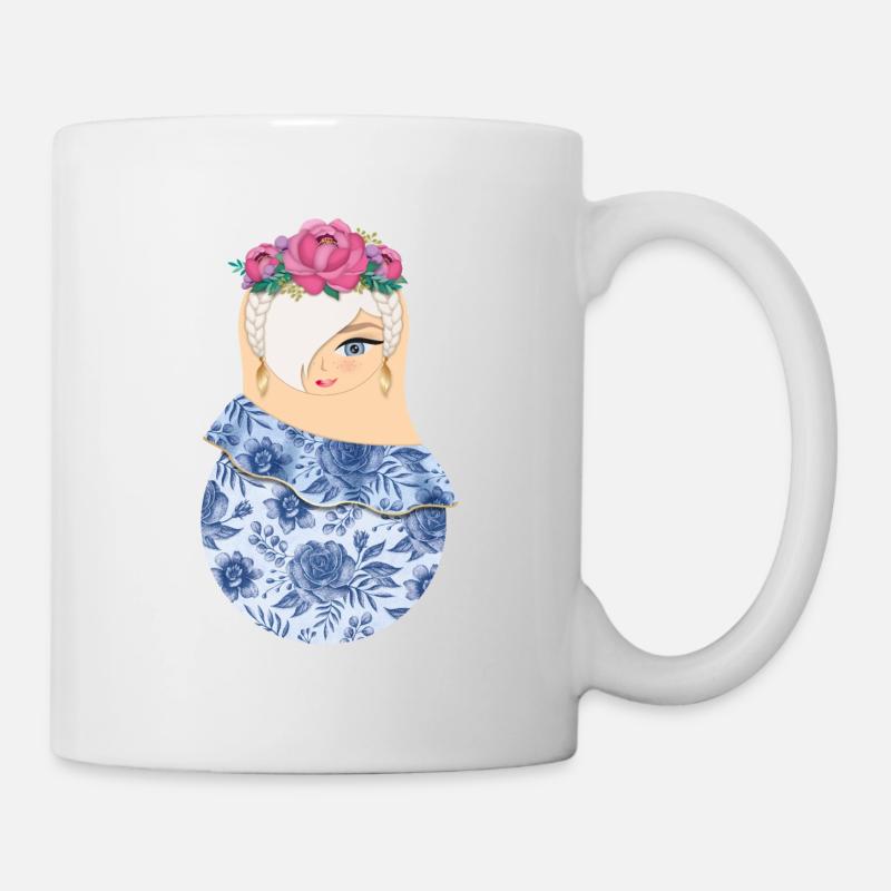 Matroschka Viola - Tasse - Weiß