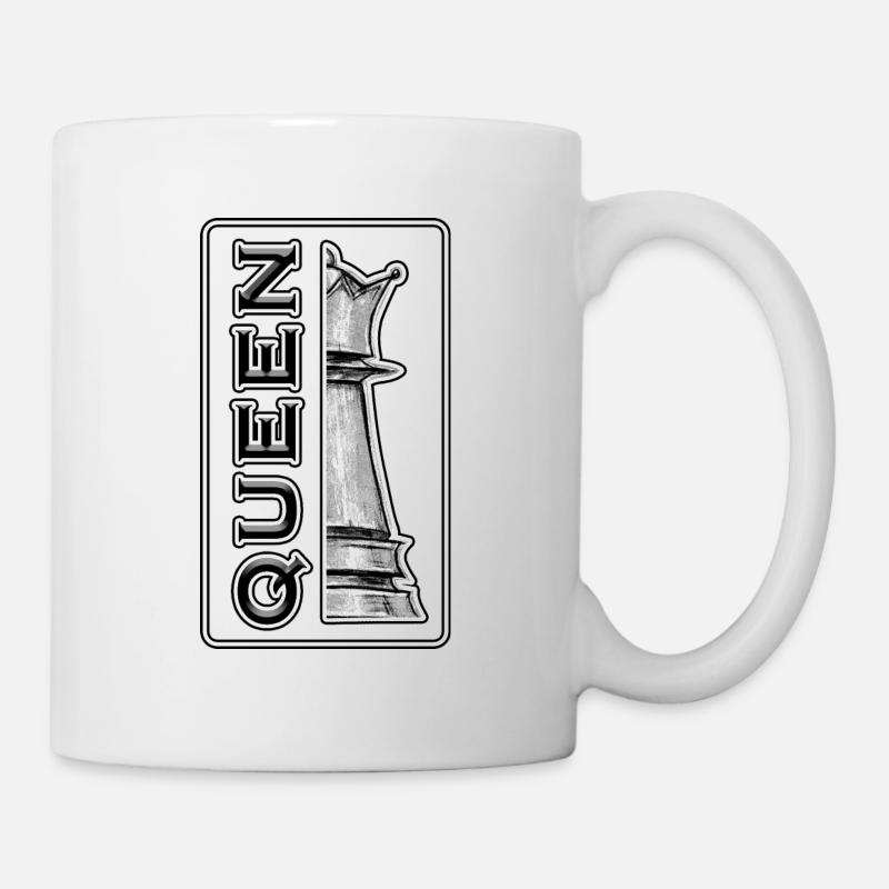 Reine des échecs - Mug blanc - blanc