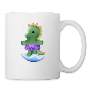 Kleiner Dinosaurier - Tasse - Weiß - Rechts