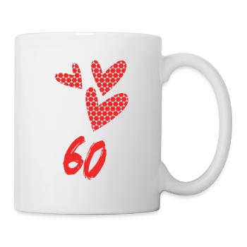 60. 60 ANS. 60e ANNIVERSAIRE. ANNIVERSAIRE 60 ANS. - Mug blanc - blanc - Droite
