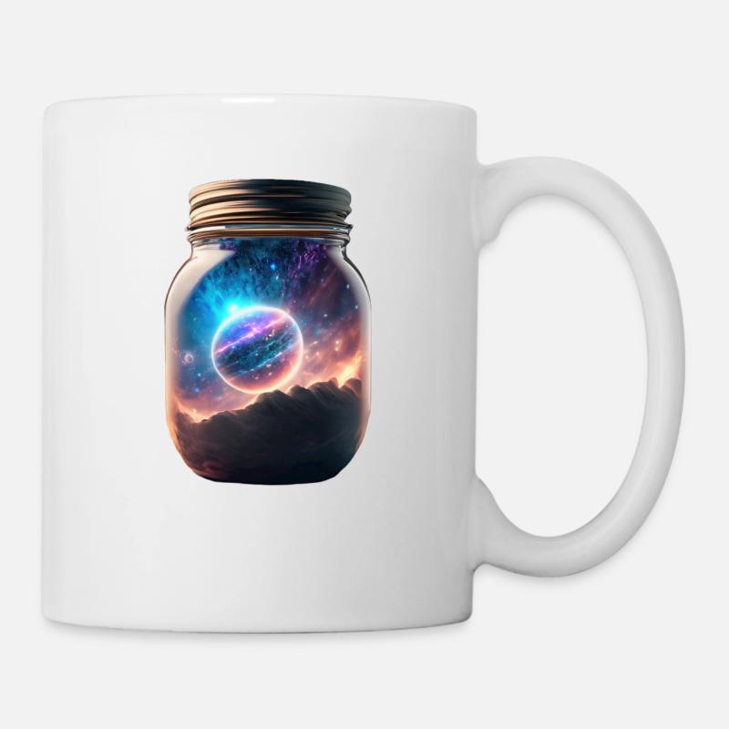 Universum im Glas - Tasse - Weiß
