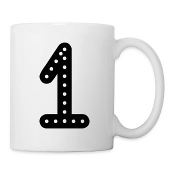1. 1 YEAR. 1st ANNIVERSARY. BIRTHDAY 1 YEAR. ONE - Mug - white - Right