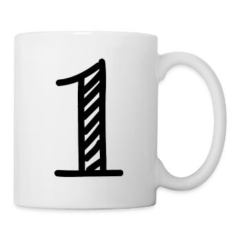 1. 1 YEAR. 1st ANNIVERSARY. BIRTHDAY 1 YEAR. - Mug - white - Right