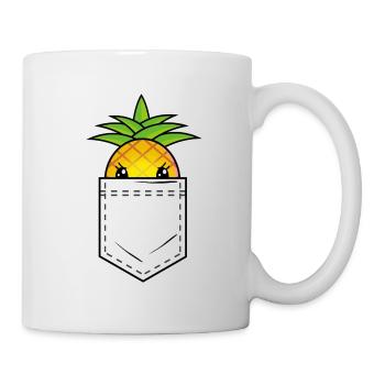 Brusttasche mit süßer Babyananas - Tasse - Weiß - Rechts