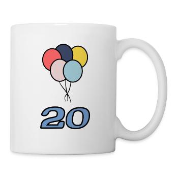 20. 20 YEARS. 20th ANNIVERSARY. 20 YEARS ANNIVERSARY. - Mug - white - Right