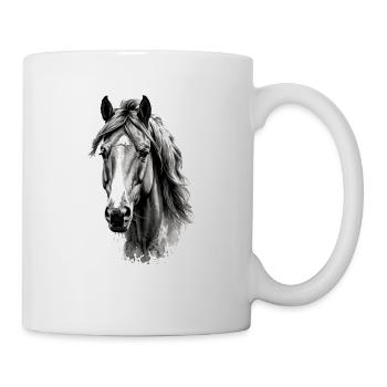 Pferd - Tasse - Weiß - Rechts