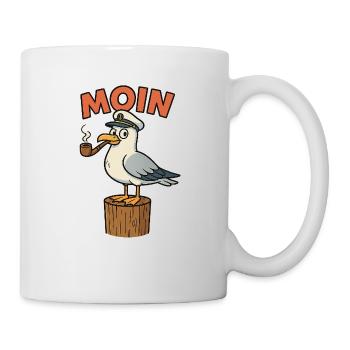 Moin Möwe - Tasse - Weiß - Rechts