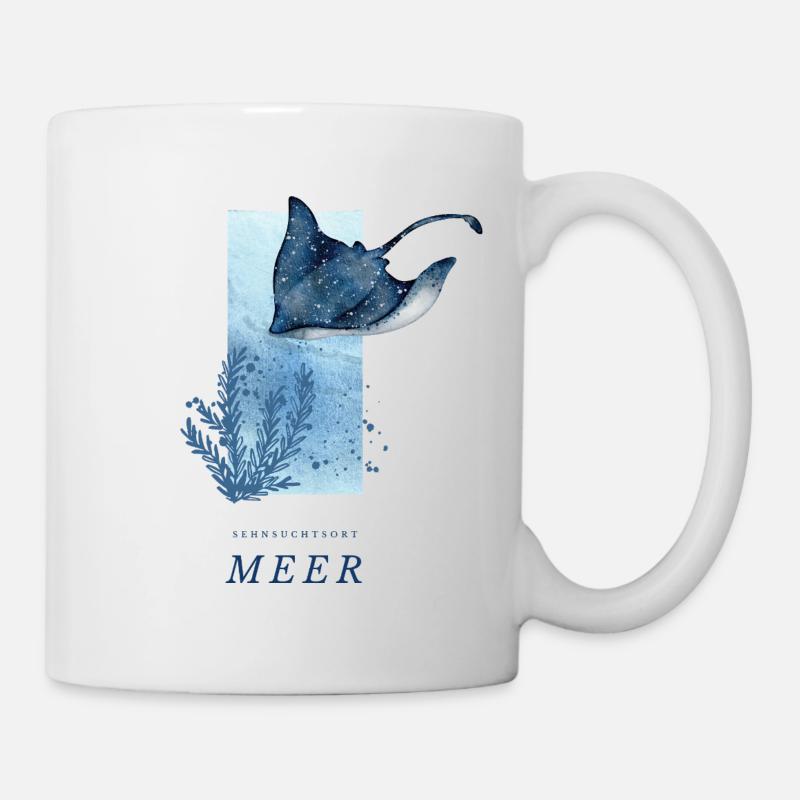 Sehnsucht Ort Meer Adlerrochen - Tasse - Weiß