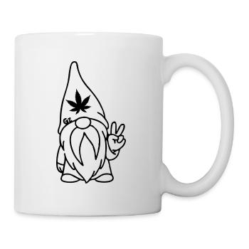 Sehr cooler Cannabis Zwerg/Wichtel - Weedlove - Tasse - Weiß - Rechts