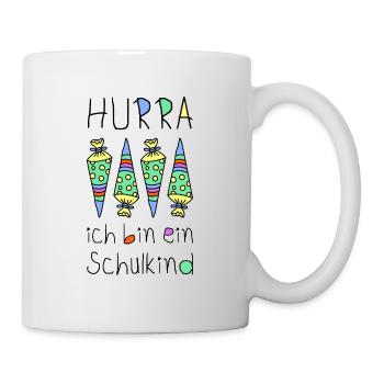 Schulkind Einschulung Schulanfänger Erstklässler - Tasse - Weiß - Rechts