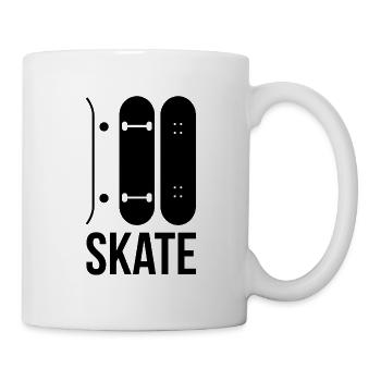 Skateboard SKATE - Tasse - Weiß - Rechts