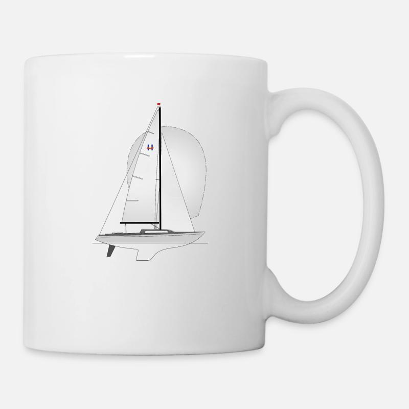 H Déchirure du bateau - Mug blanc - blanc