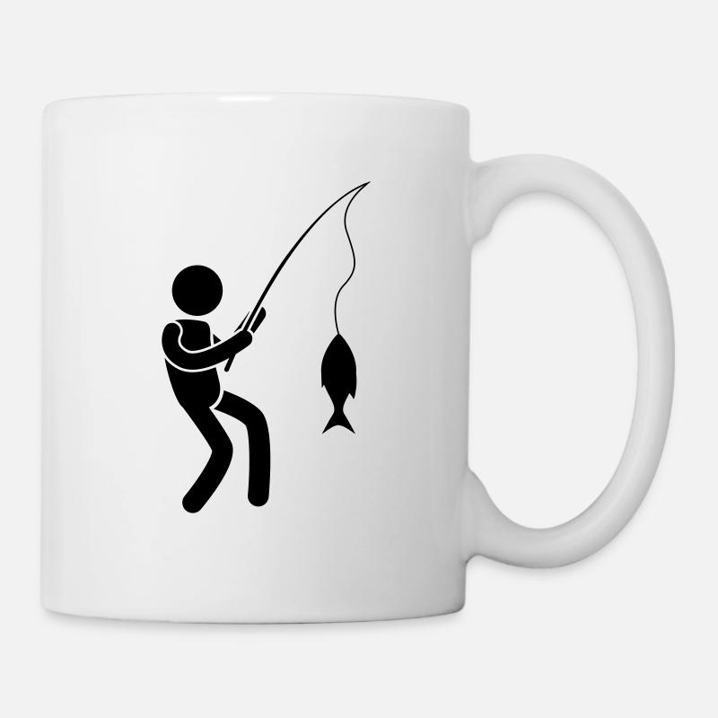 Fischer Fischen Mann Angeln - Tasse - Weiß