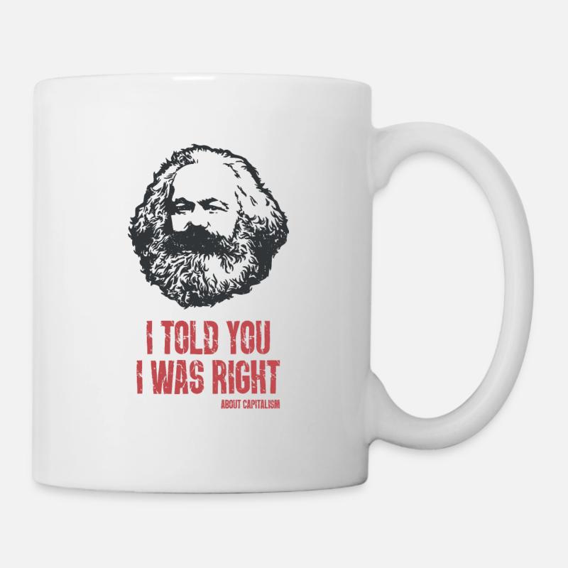 Cadeau de Capitalism Karl Marx Marxisme Chemnitz - Mug blanc - blanc
