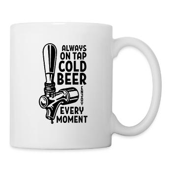 Always on tap cold beer enjoy every moment - Mug - white - Right