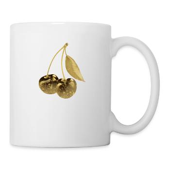 kirsche,cherrie,graffiti,gold,malerei,pop-art - Tasse - Weiß - Rechts