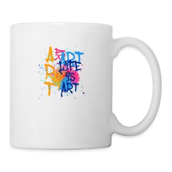 art,art,graffiti,painting,watercolor,colorful,spray, li - Mug - white - Right