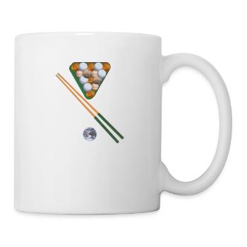 billard,planeten,planet,erde,spiel - Tasse - Weiß - Rechts
