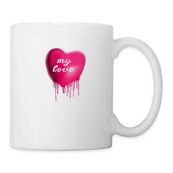 my love,love,heart,graffiti,pink,sprayart,love - Mug - white - Right