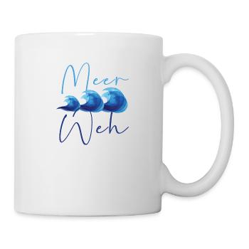meer weh,meer,wellen,,angler,meerweh,sehnsucht - Tasse - Weiß - Rechts
