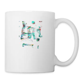 muster ,graffiti,bunt,malerei,kunst,türkis - Tasse - Weiß - Rechts