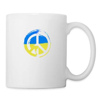 ukraine ,peace,flagge,friede,zeichen - Tasse - Weiß - Rechts
