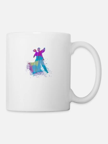tanzen,blau,graffiti,paartanz,standardtanz,paar - Tasse - Weiß