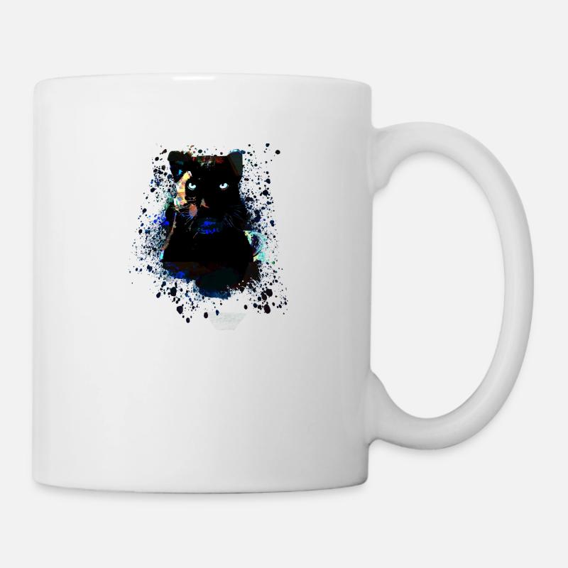 black panther,panther,katze,emo,punk,graffiti - Tasse - Weiß