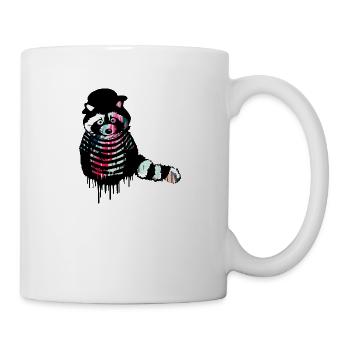 raton laveur, coloré, pantomime, graffiti - Mug blanc - blanc - Droite