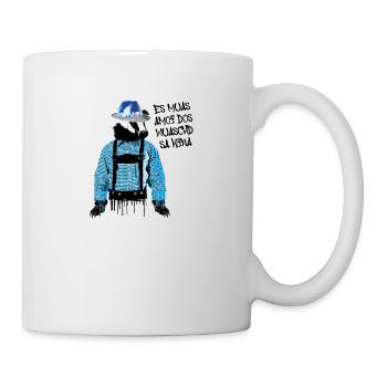 dachs ,lederhose,stinktier,tracht,volksfest - Tasse - Weiß - Rechts