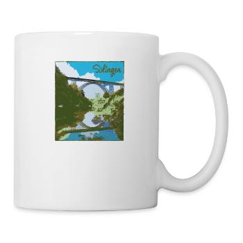 solingen,brücke,landschaft,Müngstener Brücke - Tasse - Weiß - Rechts