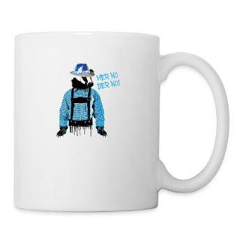 badger, lederhosen, skunk, traditional costume, folk festival, pfui - Mug - white - Right