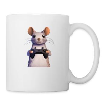Maus - Tasse - Weiß - Rechts