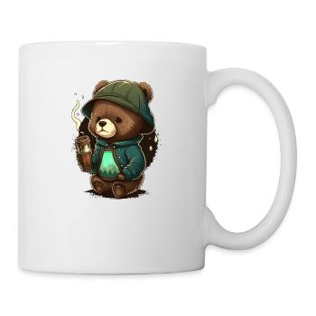 smoking bear - Mug - white - Right