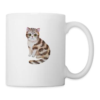 Süße Katze - Tasse - Weiß - Rechts