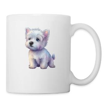 Dog Pastel Drawing - Mug - white - Right