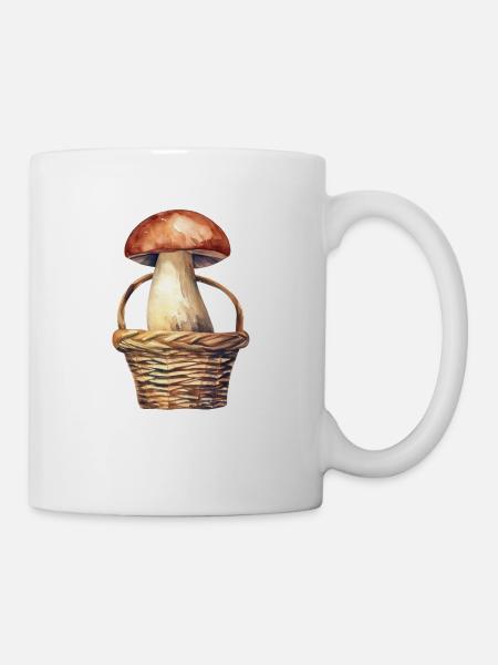 Großer Pilz - Tasse - Weiß