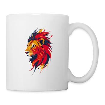 Tête de lion - Mug blanc - blanc - Droite