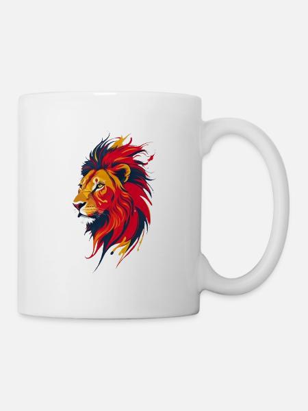 Tête de lion - Mug blanc - blanc