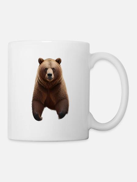 Braunbär - Tasse - Weiß