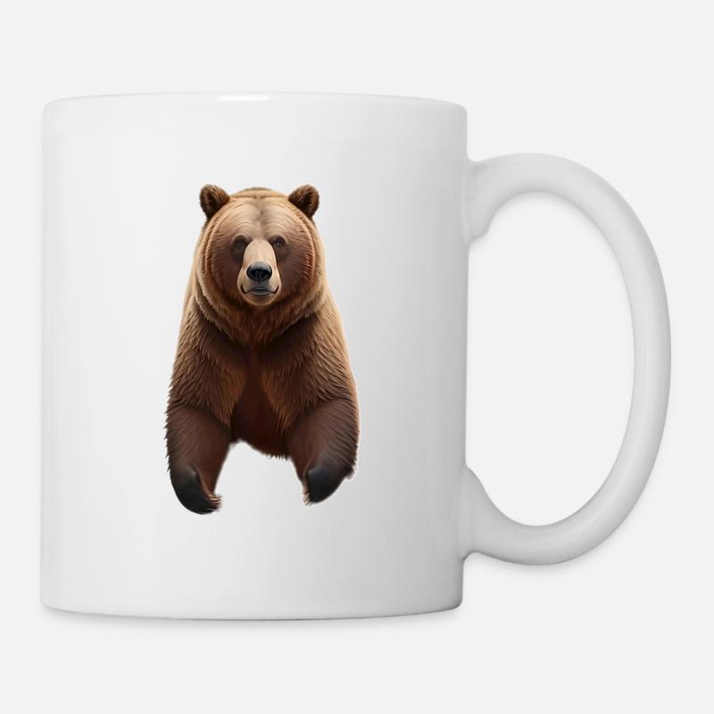 Braunbär - Tasse - Weiß