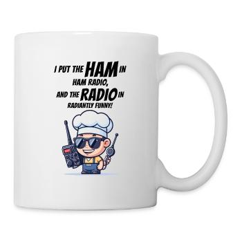 Radiantly Funny Amateur Ham Radio Operator Chef - Mug - white - Right