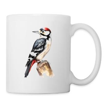 Buntspecht Vogel Specht Wald Tier - Tasse - Weiß - Rechts