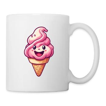 Création de crème glacée souriante - Mug blanc - blanc - Droite