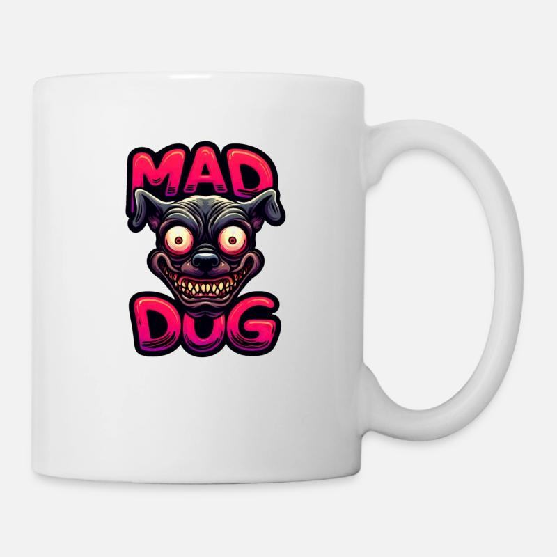 CHIEN FOU - Mug blanc - blanc